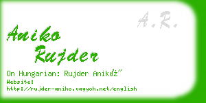 aniko rujder business card